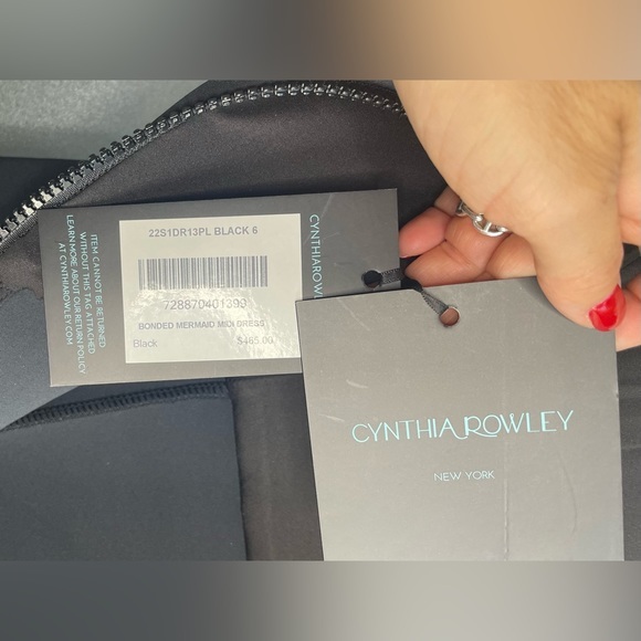 Cynthia Rowley Bonded Mermaid Dress - Size 6 - Black -‎ NWT - Spandex - Cocktail - Picture 7 of 7